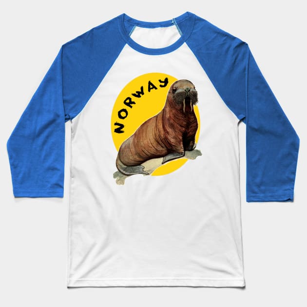 Norwegian Walrus - Goddess Freya Baseball T-Shirt by Marccelus